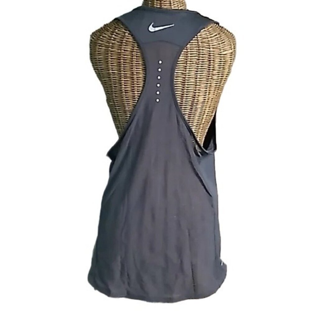 Nike Tonal Cooling Gray Racerback Mesh Muscle Tee - Picture 4 of 6